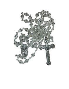 Rosario Strass Metal Cristal Transparente
