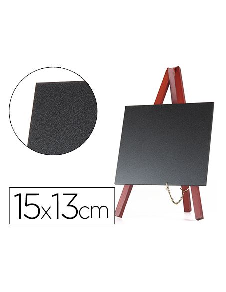 Pizarra Negra Liderpapel Caballete Madera Superficie Para Rotuladores Tipo Tiza 15X13Cm Juego 3 Unidades