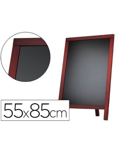 Pizarra Negra Liderpapel Caballete Y Marco De Madera Con Superficie Para Rotuladores Tipo Tiza 55X85Cm