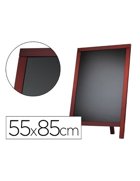 Pizarra Negra Liderpapel Caballete Y Marco De Madera Con Superficie Para Rotuladores Tipo Tiza 55X85Cm