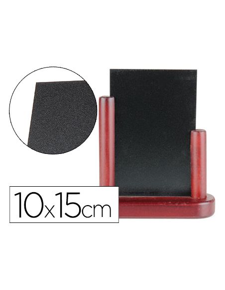 Pizarra Negra Liderpapel Doble Cara De Madera Con Superficie Para Rotuladores Tipo Tiza 10X15Cm