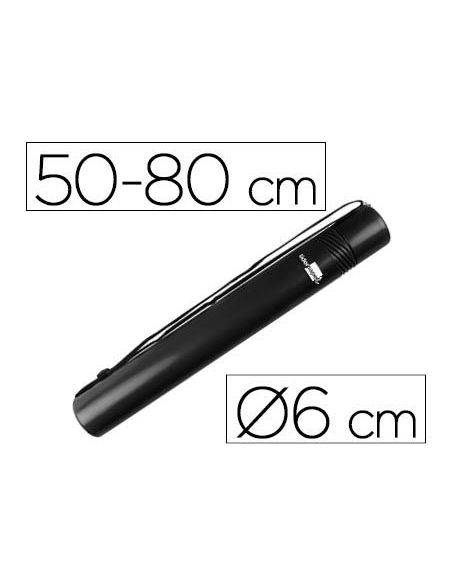 Portaplanos Plastico Liderpapel Diametro 6 Cm Extensible Hasta 80 Negro|Libreriasalesiana