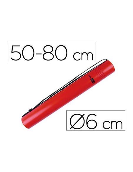 Portaplanos Plastico Liderpapel Diametro 6 Cm Extensible Hasta 80 Rojo|Libreriasalesiana