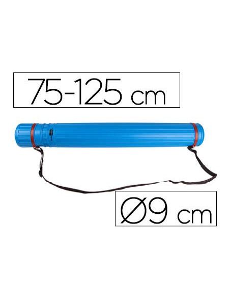 Portaplanos Plastico Liderpapel Diametro 9 Cm Extensible Hasta 125 Cm Azul|Libreriasalesiana