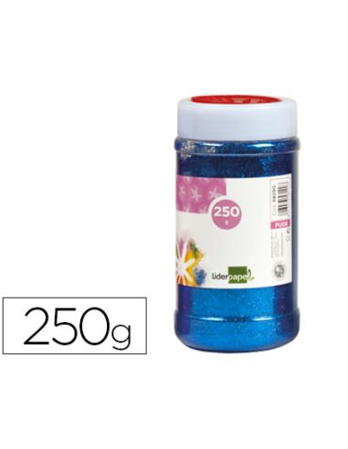 Purpurina Liderpapel Fantasia Color Azul Metalizado Bote De 250 Gr