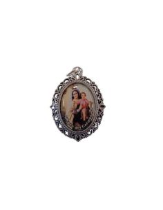 Medalla Orla Plateada 16X23Mm Virgen Del Carmen