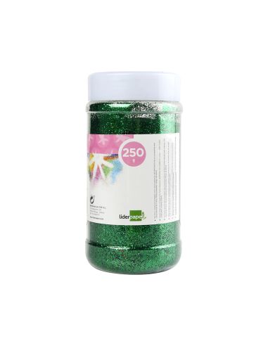 Purpurina Liderpapel Fantasia Color Verde Metalizado Bote De 250 Gr