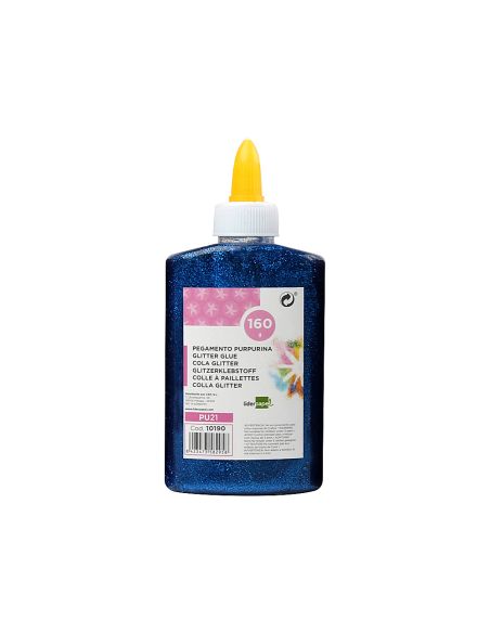 Purpurina Pegamento Liderpapel Fantasia Azul Metalizado Bote De 160 Gr