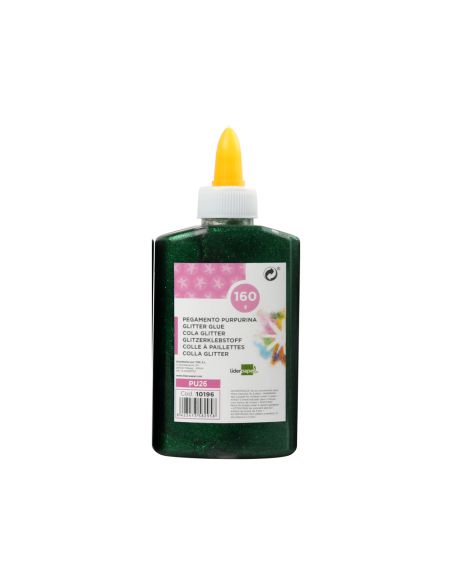 Purpurina Pegamento Liderpapel Fantasia Verde Metalizado Bote De 160 Gr