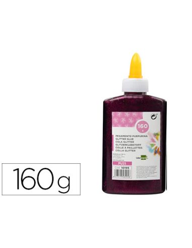 Purpurina Pegamento Liderpapel Fantasia Violeta Metalizado Bote De 160 Gr