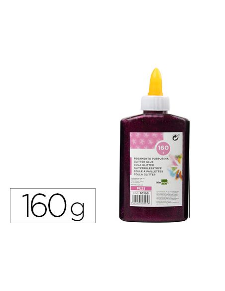 Purpurina Pegamento Liderpapel Fantasia Violeta Metalizado Bote De 160 Gr