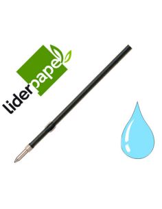 Recambio Boligrafo Liderpapel Gummy Touch Retractil 1,0 Mm Tinta Celeste Bolsa De 10 Unidades