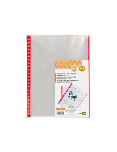 Recambio Funda Liderpapel Intercambiables Din A4 Bordes Surtidos Bolsa De 10 Unidades