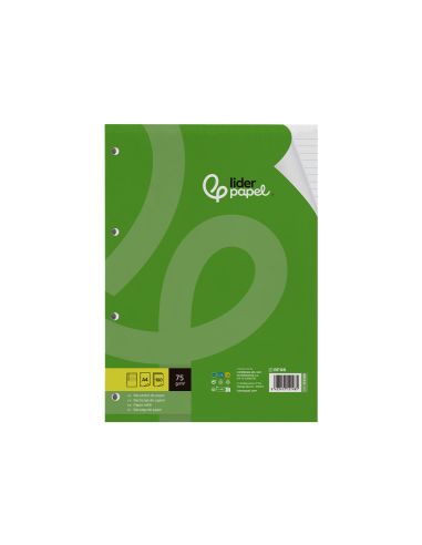 Recambio Liderpapel A4 100 Hojas 75Gr Horizontal Con Margen 4 Taladros