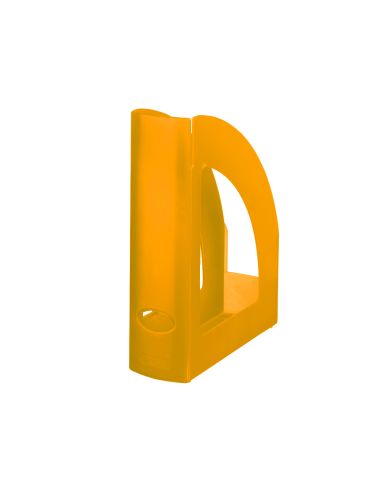 Revistero Plastico Q-Connect Naranja Translucido
