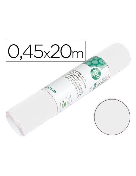 Rollo Adhesivo Liderpapel Unicolor Blanco Brillo Rollo De 0,45 X 20 Mt