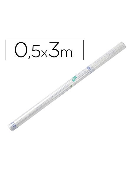 Rollo Plastico Adhesivo Liderpapel 0.50X3 Mt 50 Mc Forralibros Removible