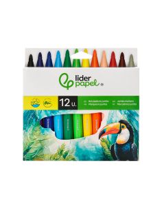 Rotulador Liderpapel Jumbo Caja De 12 Unidades Colores Surtidos 2