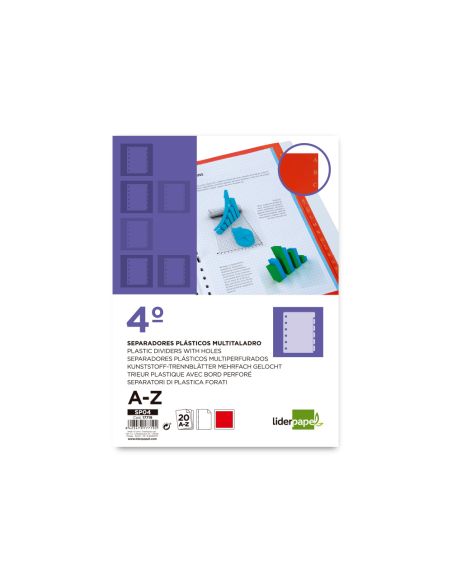 Separador Liderpapel Plastico Alfabetico A-Z Cuarto