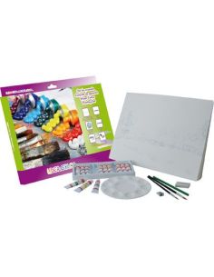 Set Acuarela Lidercolor Contiene 10 Laminas Acuarela 27X38Cm 1 Paleta Plast 12X12Ml1 Sacapunt 1 Perfilador 1 Goma