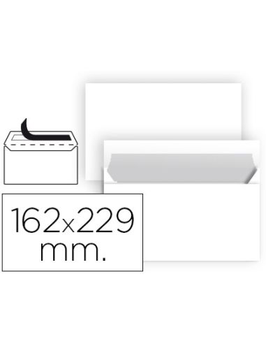 Sobre Liderpapel N 11 Blanco Din C5 162X229 Mm Tira De Silicona Paquete De 25 Unidades