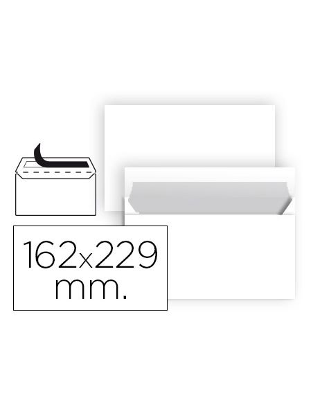 Sobre Liderpapel N 11 Blanco Din C5 162X229 Mm Tira De Silicona Paquete De 25 Unidades