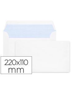 Sobre Liderpapel N 2 Blanco Din Americano 110X220 Mm Tira De Silicona Paquete De 25 Unidades