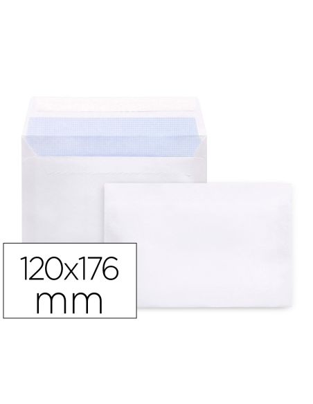 Sobre Liderpapel N 9 Blanco Comercial Normalizado 120X176 Mm Tira De Silicona Paquete De 25 Unidades