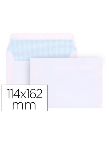 Sobre Liderpapel N.19 Blanco C6 114X162 Mm Tira De Siliconacaja De 500 Unidades