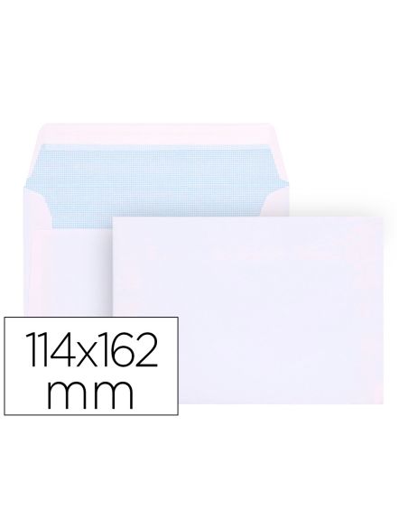 Sobre Liderpapel N.19 Blanco C6 114X162 Mm Tira De Siliconacaja De 500 Unidades