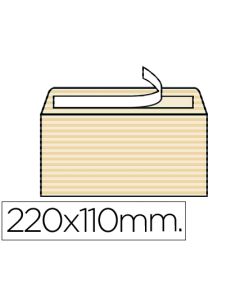 Sobre Liderpapel Verjurado Ahuesado 120 Gr Tira Silicona 110X220Mm Caja De 250 Unidades