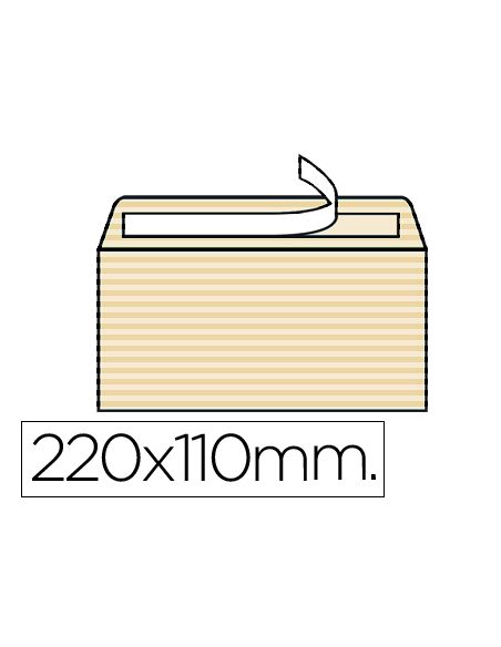 Sobre Liderpapel Verjurado Ahuesado 120 Gr Tira Silicona 110X220Mm Caja De 250 Unidades