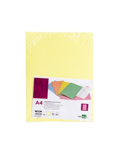 Subcarpeta Liderpapel A4 Amarillo Pastel 180G/M2