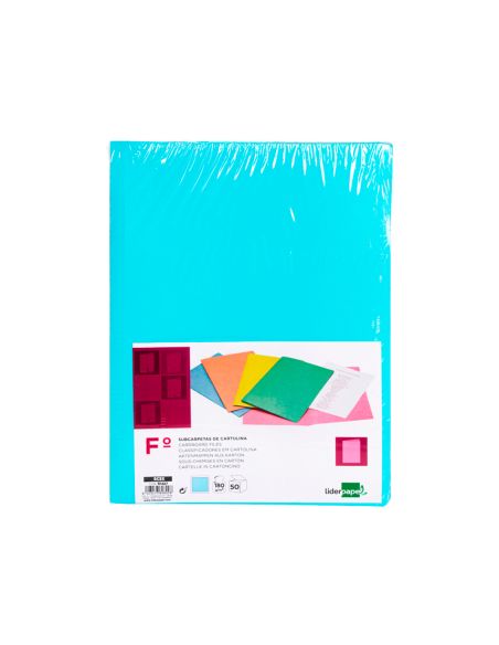 Subcarpeta Liderpapel Folio Azul Pastel 180G/M2