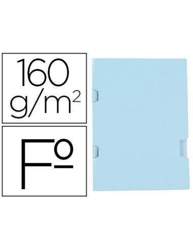 Subcarpeta Liderpapel Folio Azul Tres Uñeros Plastificada 160G/M2