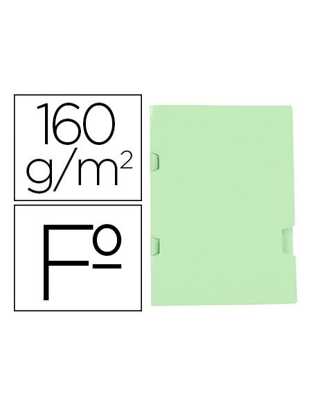 Subcarpeta Liderpapel Folio Verde Tres Uñeros Plastificada 160G/M2