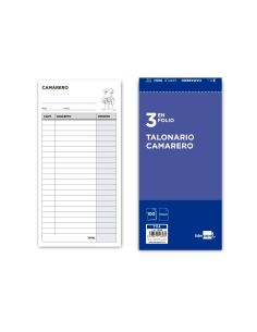 Talonario Liderpapel Camarero 3/Fº Original T114