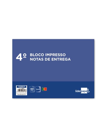 Talonario Liderpapel Entregas Cuarto Apaisado 229 Duplicado -Texto En Portugues