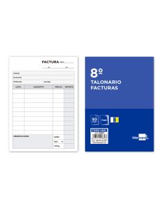 Talonario Liderpapel Facturas 8º Original Y 2 Copias T300 Con I.G.I.C.