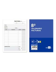 Talonario Liderpapel Facturas 8º Original Y Copia T200 Con I.G.I.C