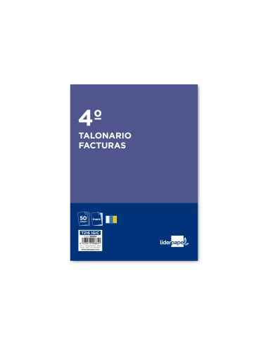 Talonario Liderpapel Facturas Cuarto Original Y Copia T216 Con I.G.I.C.