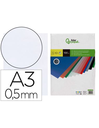 Tapa Encuadernacion Liderpapel Polipropileno A3 0.5 Mm Transparente Paquete De 100 Unidades