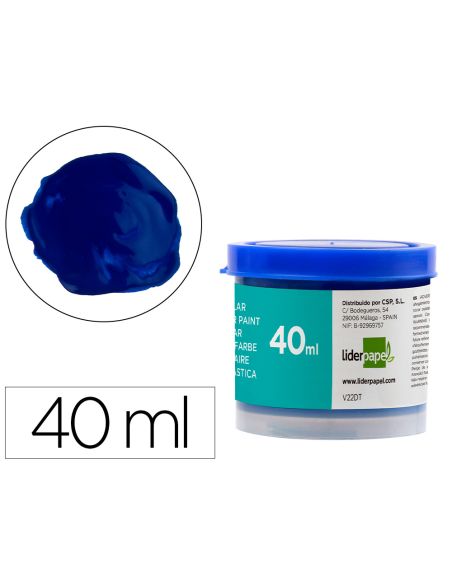 Tempera Liderpapel Escolar 40 Ml Azul Ultramar