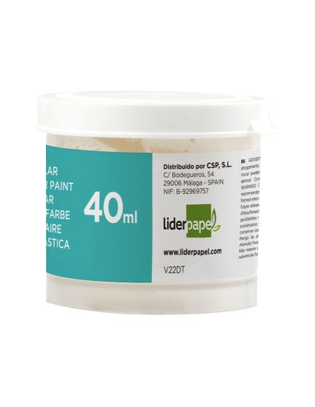 Tempera Liderpapel Escolar 40 Ml Blanco
