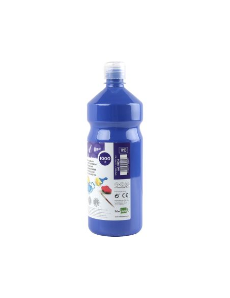 Tempera Liquida Liderpapel Escolar 1000 Ml Azul Marino