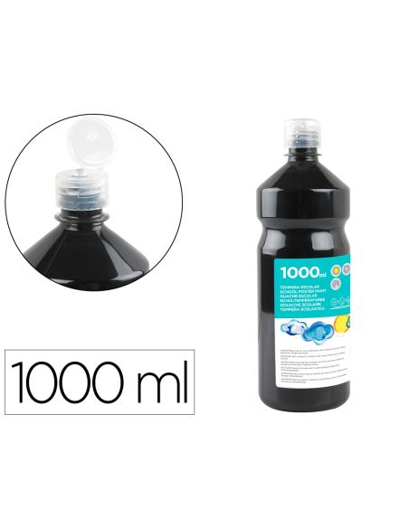 Tempera Liquida Liderpapel Escolar 1000 Ml Negro