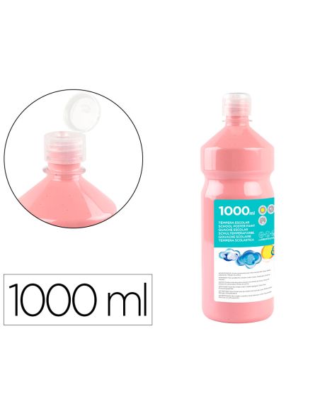 Tempera Liquida Liderpapel Escolar 1000 Ml Rosa
