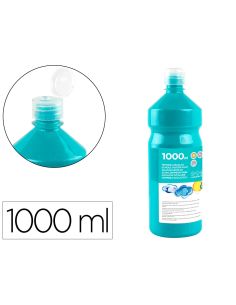 Tempera Liquida Liderpapel Escolar 1000 Ml Turquesa