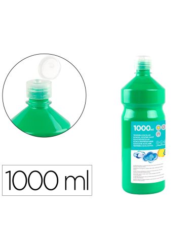Tempera Liquida Liderpapel Escolar 1000 Ml Verde