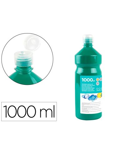 Tempera Liquida Liderpapel Escolar 1000 Ml Verde Oscuro